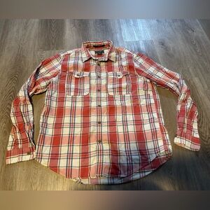 Eddie Bauer Plaid Button Down Mens Long Sleeve Shirt size XL